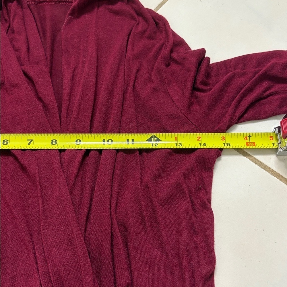 Beware Brand Mauve Burgundy Long Sleeve Wrap Top. Medium - Picture 7 of 11